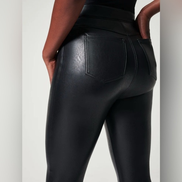 NWOT Spanx Leather Like Skinny Ankle Pant Medium Item# 8M - Picture 6 of 11